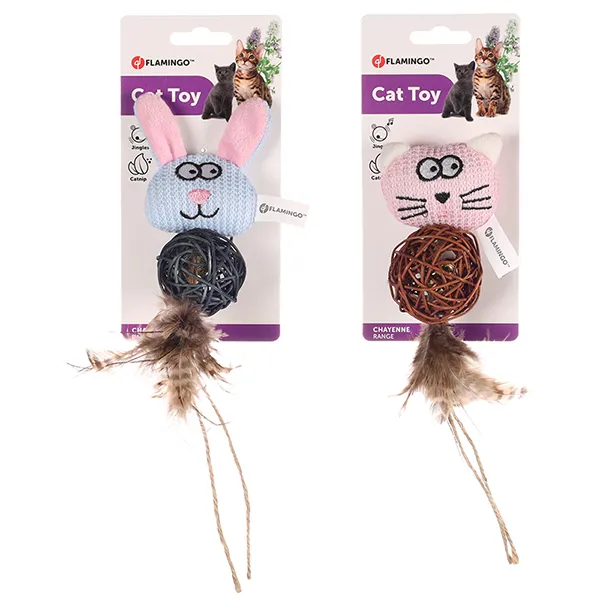 Flamingo Chayenne Rabbit Cat игрушка с бубенчиком и кошачьей мятой для кошек — фото 1