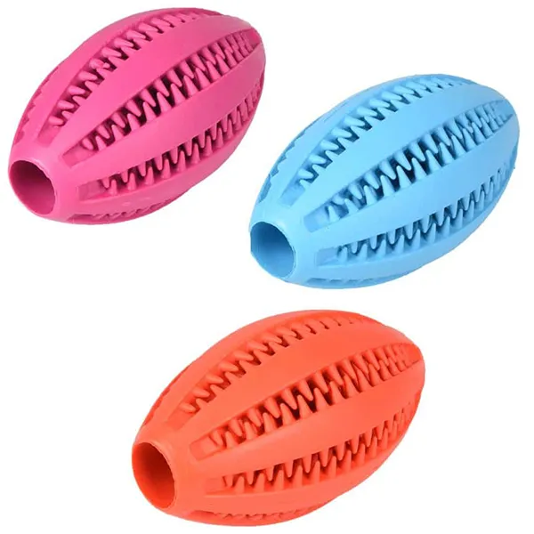 Flamingo Dental Rugby Ball ФЛАМІНГО ДЕНТАЛ РЕГБІ м’яч гумовий іграшка для собак — фото 1