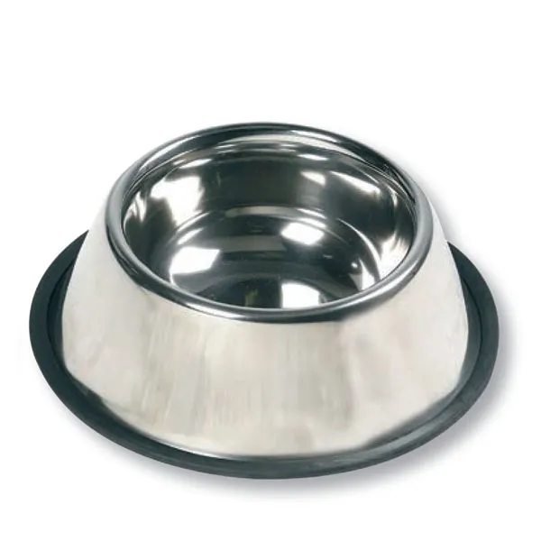 Flamingo Dish Rubber Rim ФЛАМІНГО РУБЕР РІМ миска з гумовим обідком для собак, неіржавна сталь — фото 1