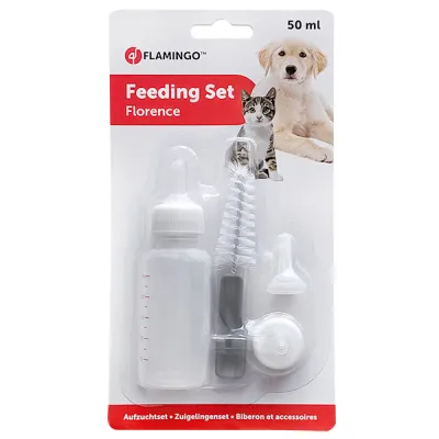 Flamingo Feeding Bottle For Pups ФЛАМІНГО набір для вигодовування цуценят, кошенят та дрібних тварин, 50 мл