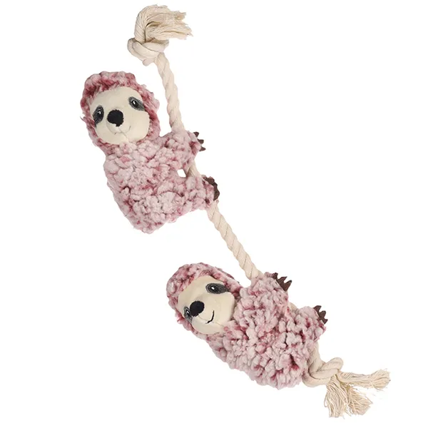 Игрушка для собак с канатом и пищалкой, Flamingo Hangta Sloth with Rope — фото 1