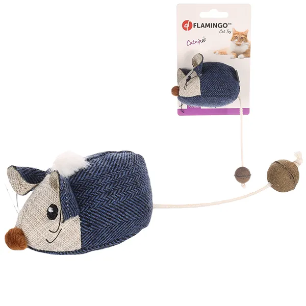 Flamingo Jeany Mouse мышь мягкая игрушка с кошачьей мятой для кошек — фото 1