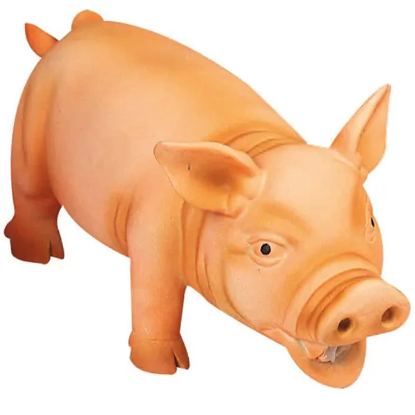 Flamingo Orange Pig ФЛАМІНГО ПОРОСЯ ХРЮКАЮЧЕ ПОМАРАНЧЕВЕ латексна іграшка для собак — фото 1