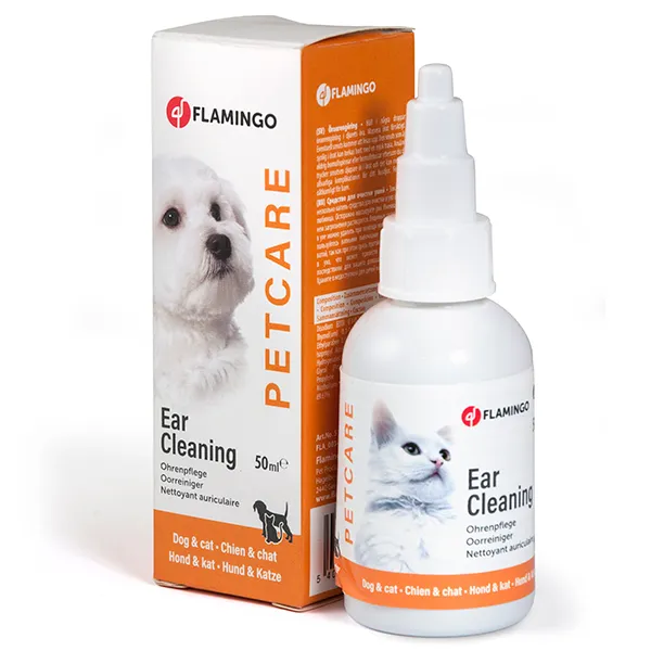 Flamingo Petcare Ear Cleaner ФЛАМІНГО краплі для чищення вух для собак та котів — фото 1