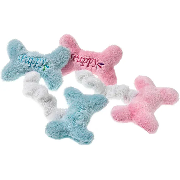 Flamingo Puppy Mini Bones ФЛАМІНГО ПАППІ МІНІ БОНЗ м’яка іграшка з пищалкою для цуценят — фото 1