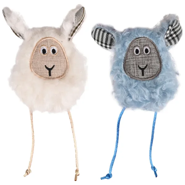 Шуршащая игрушка для кошек с кошачьей мятой Flamingo Rizzo Sheep — фото 1