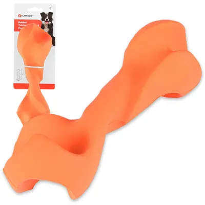 Жевательная игрушка для собак Flamingo Rubber Flexo Twisted Dumbbell скрученная гантель
