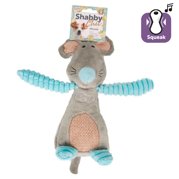 Flamingo Shabby Chic Mouse ФЛАМІНГО ШЕБІ ШИК МИША м’яка іграшка з пищалкою для собак — фото 1