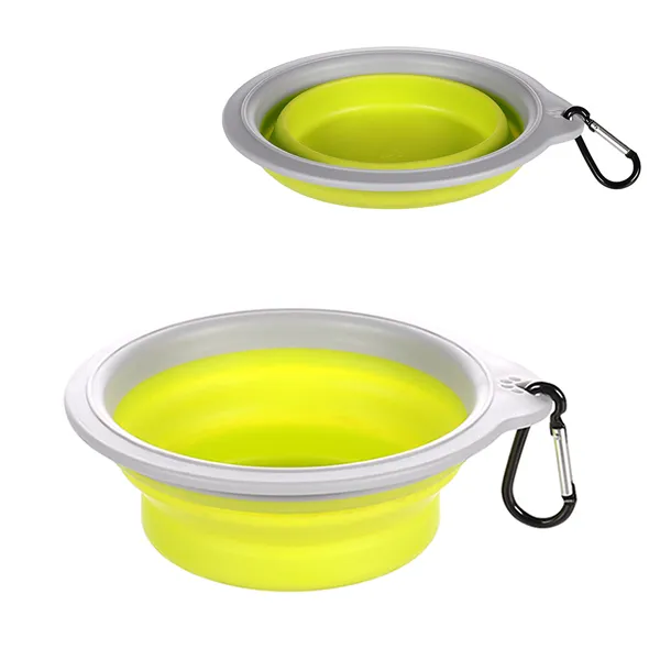 Flamingo Travel Bowl Bubo складная миска с карабином для собак и кошек — фото 1