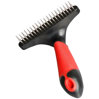 Гребень-грабли для собак, короткие зубцы Flamingo Undercoat Rake Single Row Short