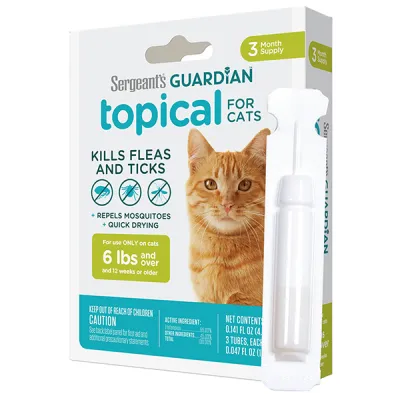 Капли от блох, клещей и комаров для котов Sergeant’s Guardian Cats 1.4 мл
