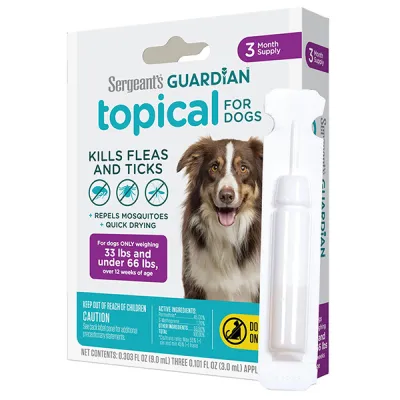 Капли от блох, клещей и комаров для собак Sergeant’s Guardian Dogs 3 мл