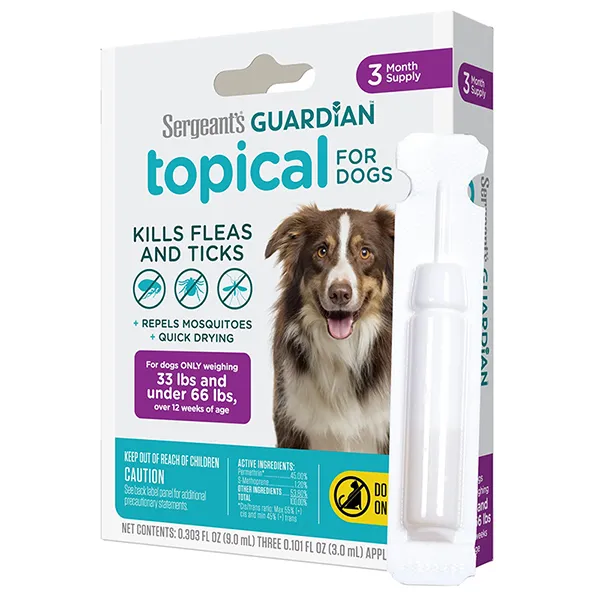 Капли от блох, клещей и комаров для собак Sergeant’s Guardian Dogs 3 мл — фото 1