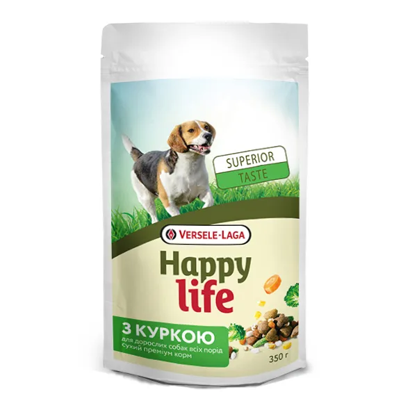Сухой корм для собак всех пород Happy Life Adult Dinner with Chicken ХЕППІ ЛАЙФ — фото 1