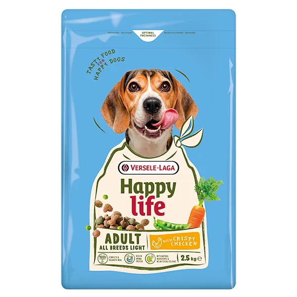 Сухой корм для собак низкокалорийный Happy Life Adult Light with Chicken ХЕППІ ЛАЙФ — фото 1
