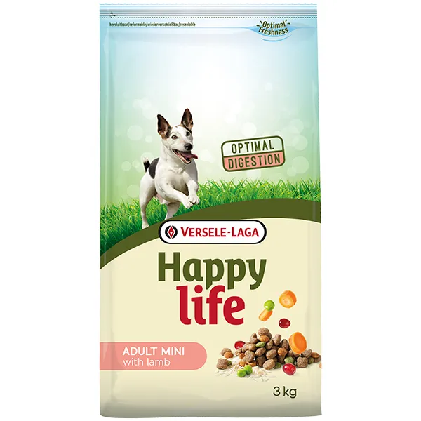 Happy Life Adult Mini with Lamb ХЕППІ ЛАЙФ МІНІ ЯГНЯ сухий преміум корм для собак міні та малих порід — фото 1