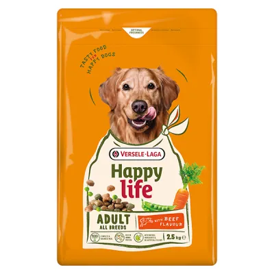 Happy Life Adult with Beef Flavour ХЕППІ ЛАЙФ ЯЛОВИЧИНА сухий преміум корм для собак усіх порід