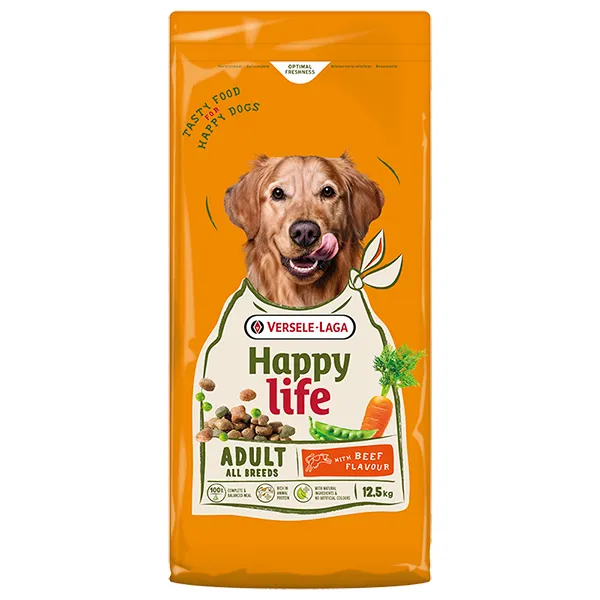 Сухой корм для собак всех пород Happy Life Adult with Beef Flavour ХЕППІ ЛАЙФ — фото 1