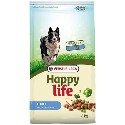 Happy Life Adult with Salmon ХЕППІ ЛАЙФ ЛОСОСЬ сухий преміум корм для собак усіх порід