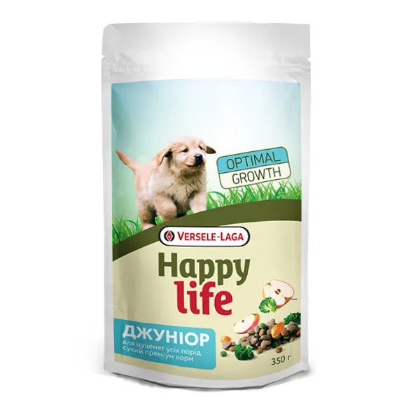 Happy Life Junior with Chicken ХЕППІ ЛАЙФ ДЖУНІОР сухий преміум корм для цуценят всіх порід — фото 1