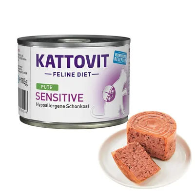 Влажный диетический корм для кошек Kattovit Veterinary Sensitive Turkey