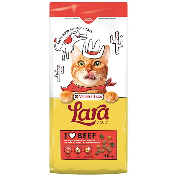 Сухой корм для кошек с говядиной Lara Adult with Beef Flavour ЛАРА ЯЛОВИЧИНА — фото 1