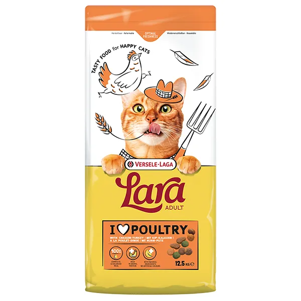 Сухой корм для кошек с курицей и индейкой Lara Adult with Chicken & Turkey ЛАРА ІНДИЧКА КУРКА — фото 1
