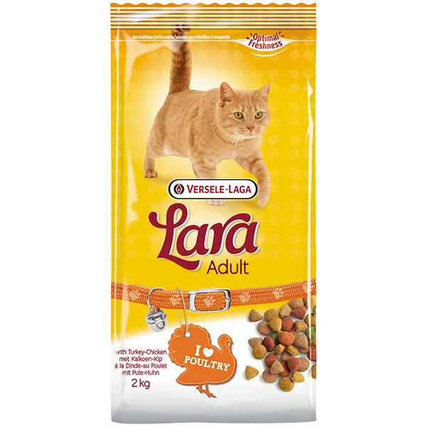 Сухой корм для кошек с индейкой и курицей Lara Adult with Turkey & Chicken ЛАРА ІНДИЧКА КУРКА — фото 1