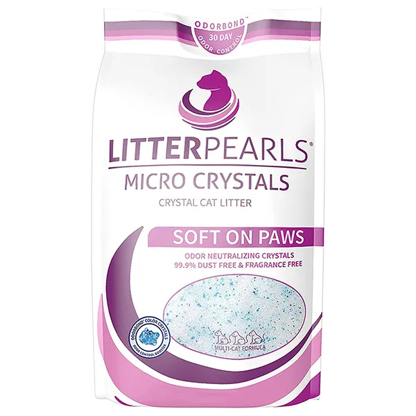 Litter Pearls Micro Crystals ЛІТТЕР ПЕРЛС МІКРО КРІСТАЛС кварцевый силикагелевый наполнитель для туалетов кошек — фото 1