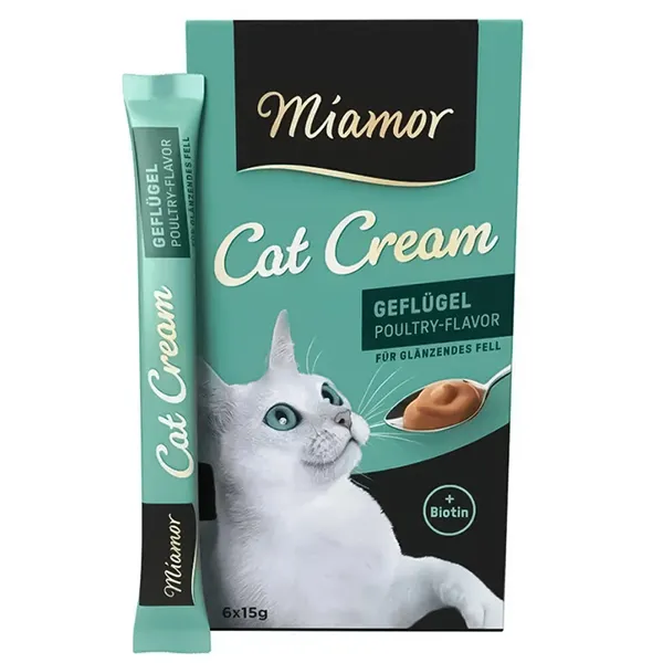 Miamor Cream Geflügel МІАМОР ПТИЦА крем жидкие лакомства для кошек — фото 1