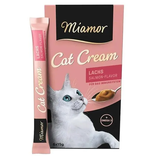 Miamor Cream Lachs МІАМОР ЛОСОСЬ крем рідкі ласощі для котів — фото 1