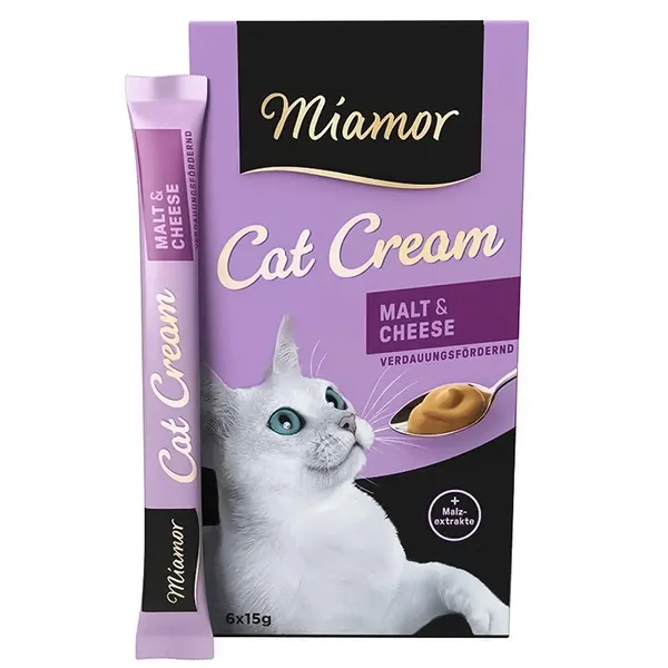 Miamor Cream Malt МІАМОР ВЕРШКИ З СИРОМ крем рідкі ласощі для котів — фото 1