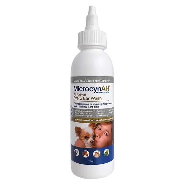 Microcyn Eye&Ear Wash МІКРОЦИН краплі для очей і вух всіх видів тварин — фото 1
