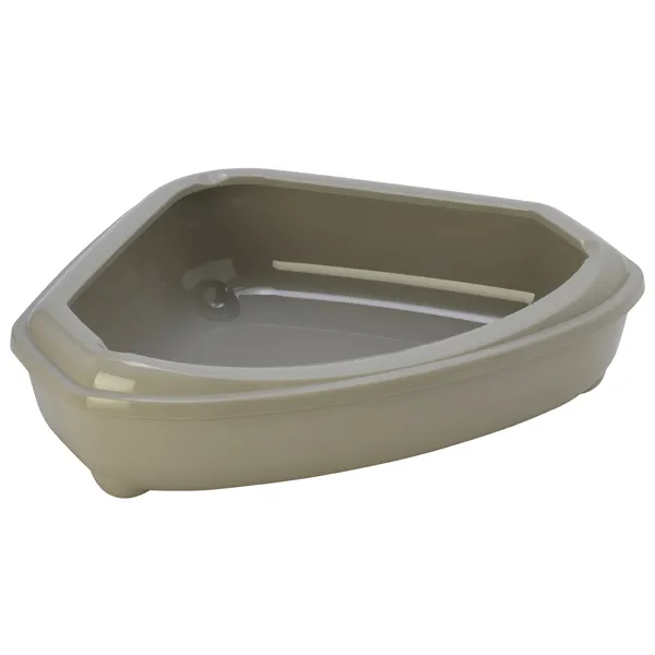 Угловой туалет с бортиком для кошек Moderna Corner Tray — фото 1