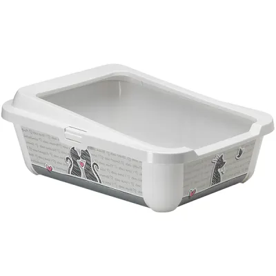 Moderna Hercules Cats in Love туалет с бортиком для кошек, 51х39х19см