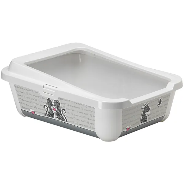 Moderna Hercules Cats in Love туалет с бортиком для кошек, 51х39х19см — фото 1