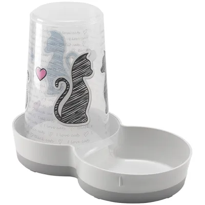Moderna Tasty Cats in Love автоматическая кормушка-поилка для котов и собак, 1.5л