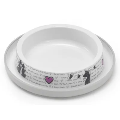 Миска для кошек 210 мл Moderna Trendy Dinner Cats in Love