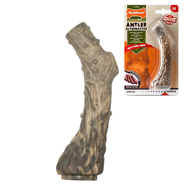 Nylabone Extreme Chew Antler НІЛАБОН РІГ ОЛЕНЯ жувальна іграшка для собак, смак оленини — фото 1