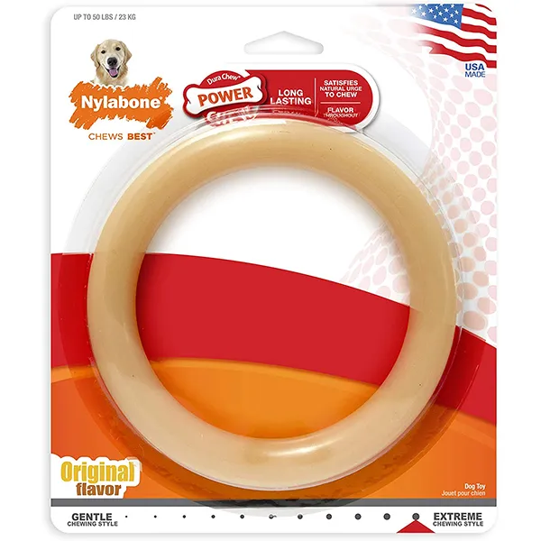 Nylabone Extreme Chew Ring НІЛАБОН КІЛЬЦЕ жувальна іграшка для собак, смак курки — фото 1