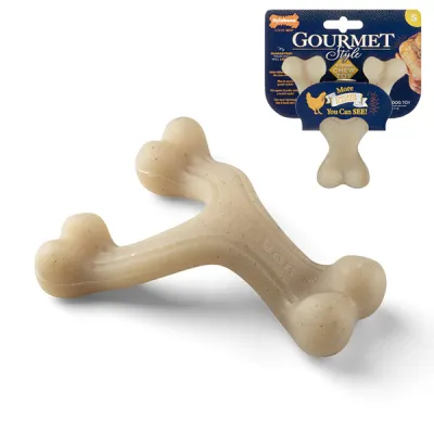 Жевательная игрушка для собак, вишбон, Nylabone Gourmet Wishbone Chicken