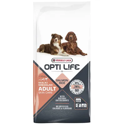 Сухой корм для собак для кожи и шерсти, средние и крупные породы, Opti Life Adult Skin Care Medium & Maxi