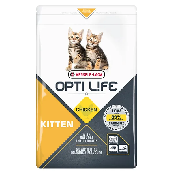 Opti Life Kitten ОПТІ ЛАЙФ ДЛЯ КОШЕНЯТ беззерновий сухий суперпреміум корм для кошенят — фото 1