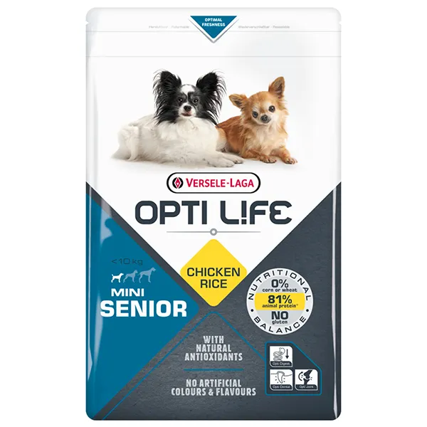 Сухой корм для пожилых собак мини и малых пород Opti Life Senior Mini — фото 1