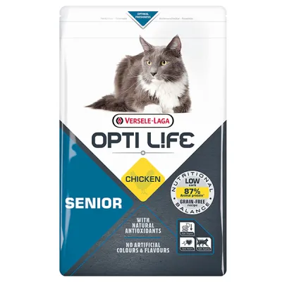Сухой беззерновой корм для пожилых кошек Opti Life Senior