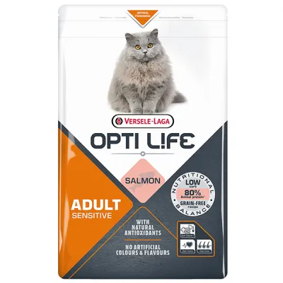 Opti Life Sensitive ОПТІ ЛАЙФ ЛОСОСЬ СЕНСІТІВ беззерновий сухий суперпреміум корм для котів з чутливим травленням