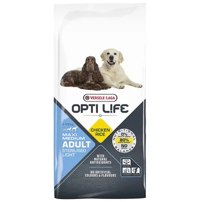 Сухой корм для стерилизованных собак средних и крупных пород Opti Life Sterilised Light Medium & Maxi