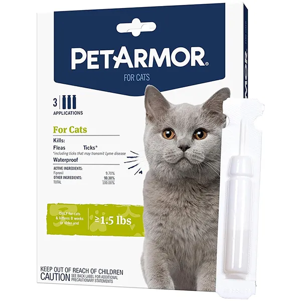 PetArmor Cats ПЕТАРМОР краплі від бліх, кліщів, вошей для котів від 0.68кг, 0.5мл — фото 1