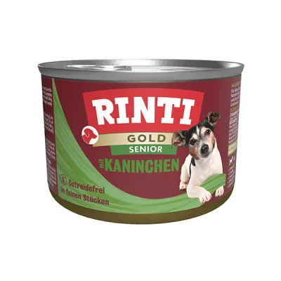 Влажный корм для пожилых собак беззерновой Rinti Gold Senior с кроликом