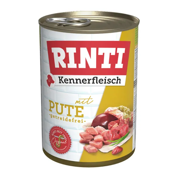 Влажный корм для собак беззерновой с индейкой Rinti Kennerfleisch — фото 1